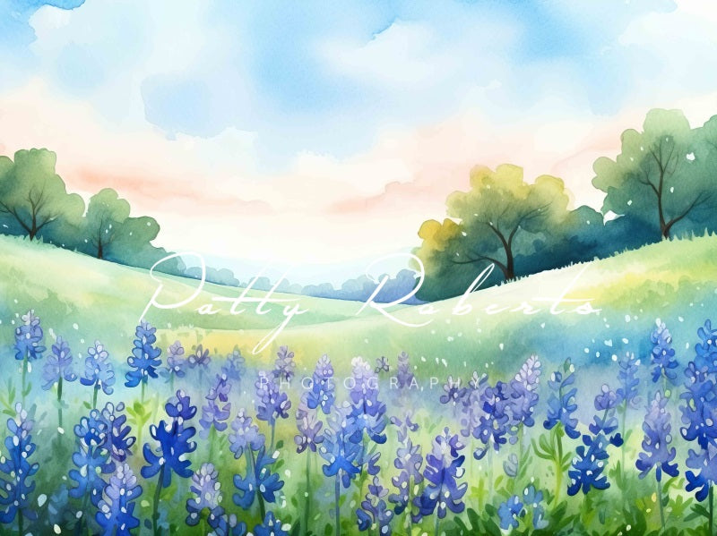 Kate Blossoming Bluebonnets Backdrop Designed by Patty Robertss - Kate Backdrop AU