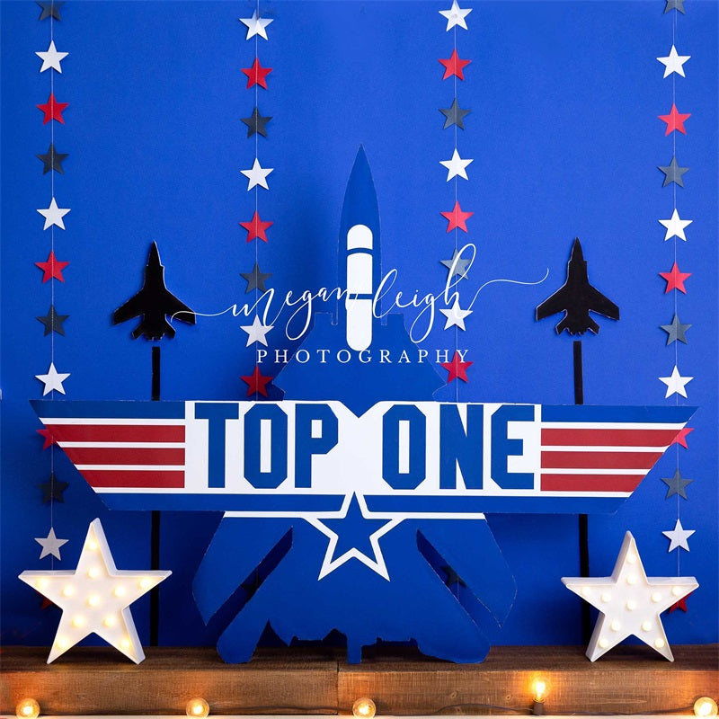 Kate Top One Airplane Rocket Backdrop Cake Smash Designed by Megan Leigh Photography - Kate Backdrop AU