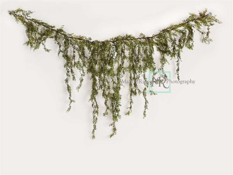 Kate Spring/Summer Vine Garland on White Wall Backdrop Designed by Mandy Ringe Photography - Kate Backdrop AU