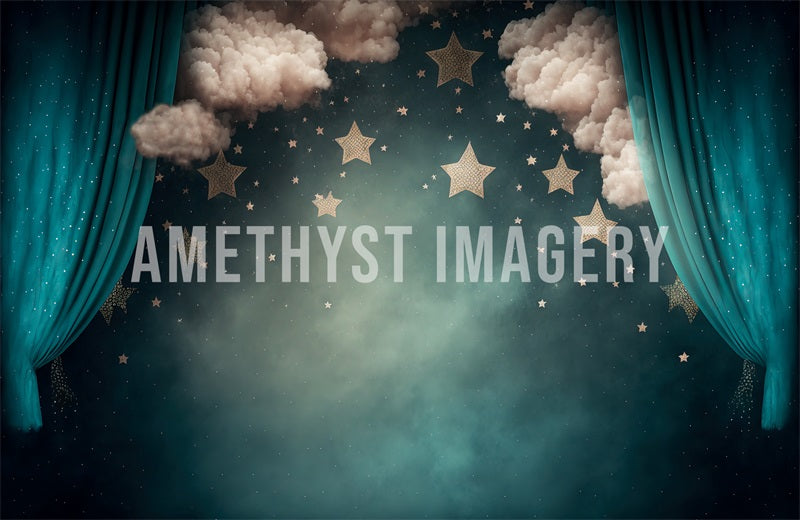 Kate Blue Dream Stage Backdrop Designed by Angela Marie Photography - Kate Backdrop AU