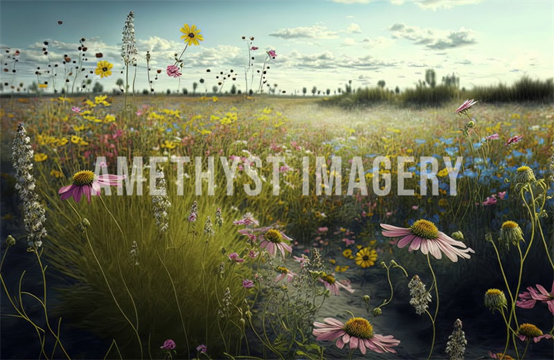 Kate Summer Wildflowers Backdrop Flower Designed by Angela Marie Photography - Kate Backdrop AU