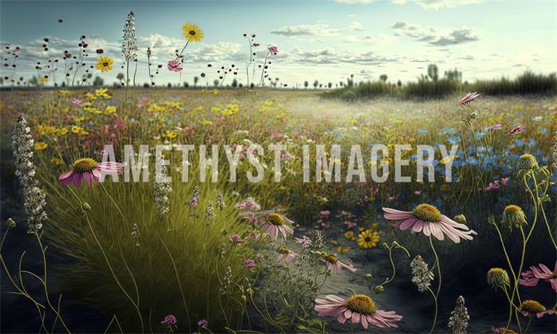 Kate Summer Wildflowers Backdrop Flower Designed by Angela Marie Photography - Kate Backdrop AU