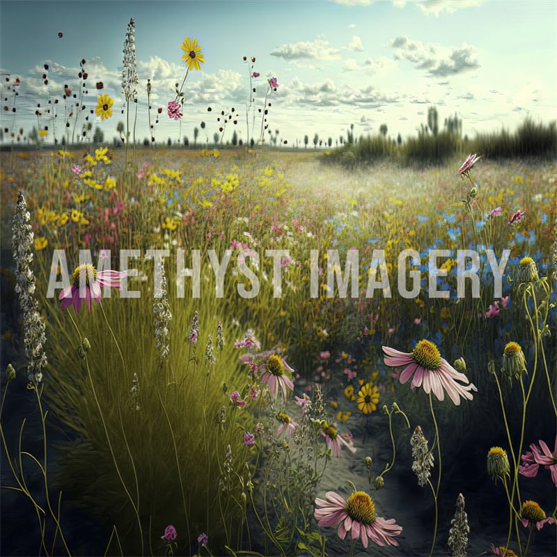 Kate Summer Wildflowers Backdrop Flower Designed by Angela Marie Photography - Kate Backdrop AU