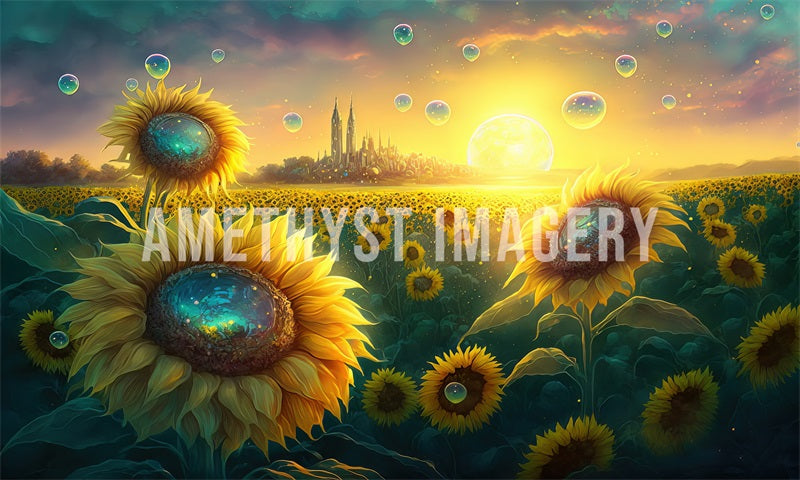 Kate Sunflower Dream Backdrop Autumn Designed by Angela Marie Photography - Kate Backdrop AU