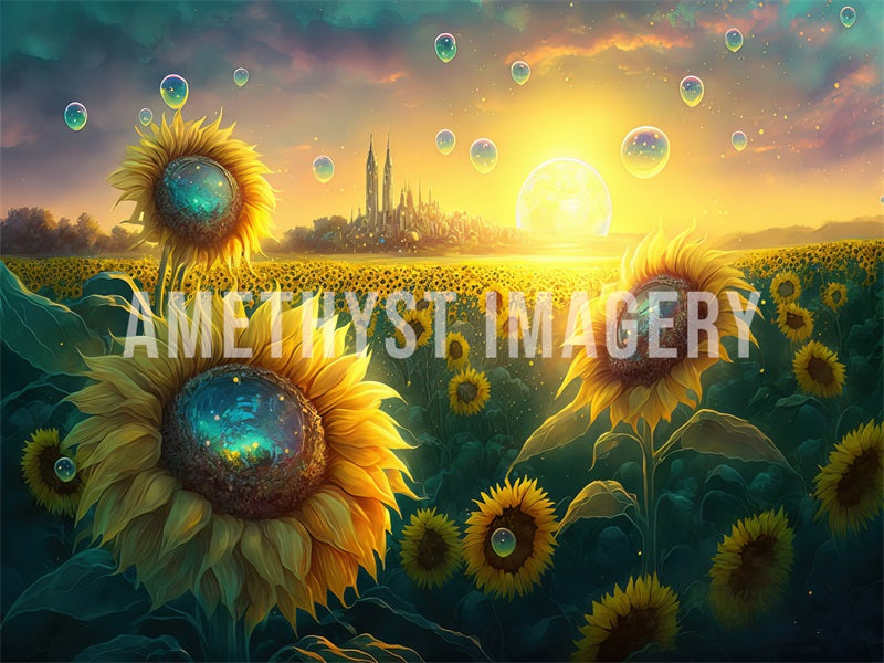 Kate Sunflower Dream Backdrop Autumn Designed by Angela Marie Photography - Kate Backdrop AU