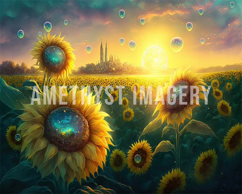 Kate Sunflower Dream Backdrop Autumn Designed by Angela Marie Photography - Kate Backdrop AU