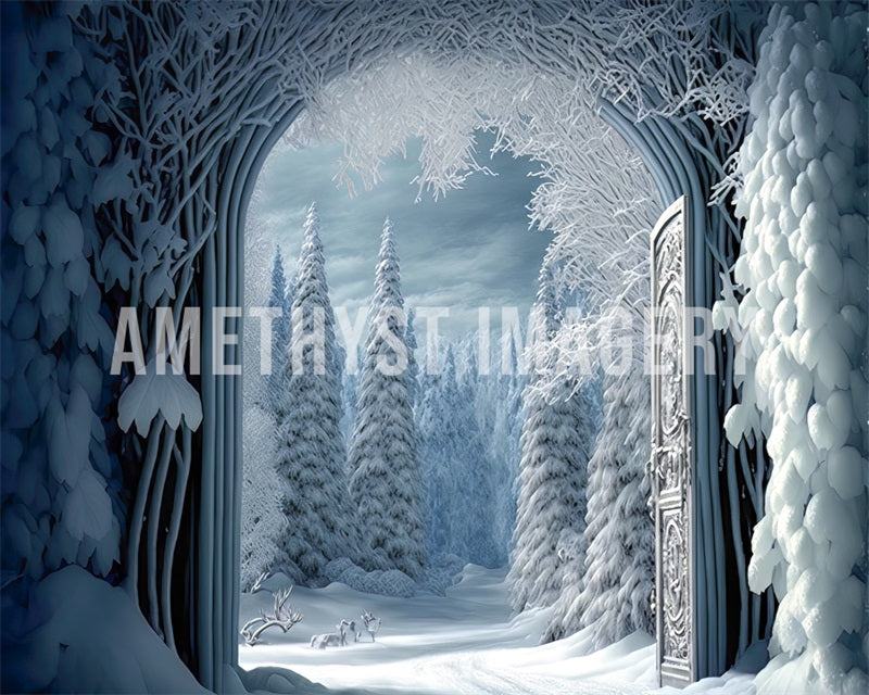 Kate Winter Doorway Backdrop Designed by Angela Marie Photography - Kate Backdrop AU