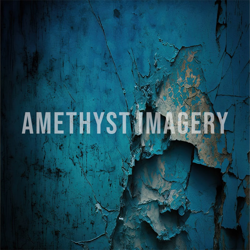 Kate Blue Paint Cracked Wall Backdrop Designed by Angela Marie Photography - Kate Backdrop AU