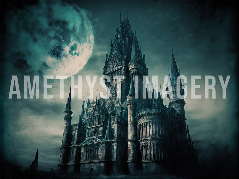 Kate Dystopian Castle Backdrop Designed by Angela Marie Photography - Kate Backdrop AU