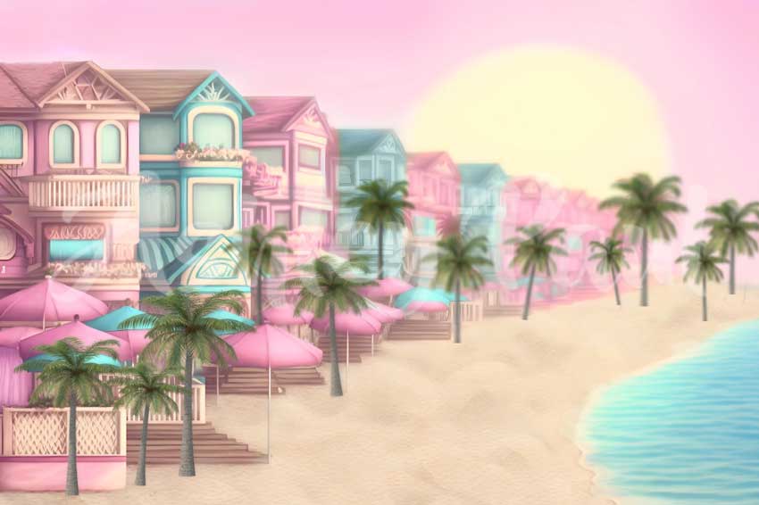 Kate Dolly on the Beach Backdrop Designed by Ashley Paul - Kate Backdrop AU