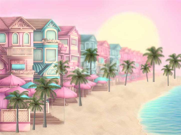 Kate Dolly on the Beach Backdrop Designed by Ashley Paul - Kate Backdrop AU