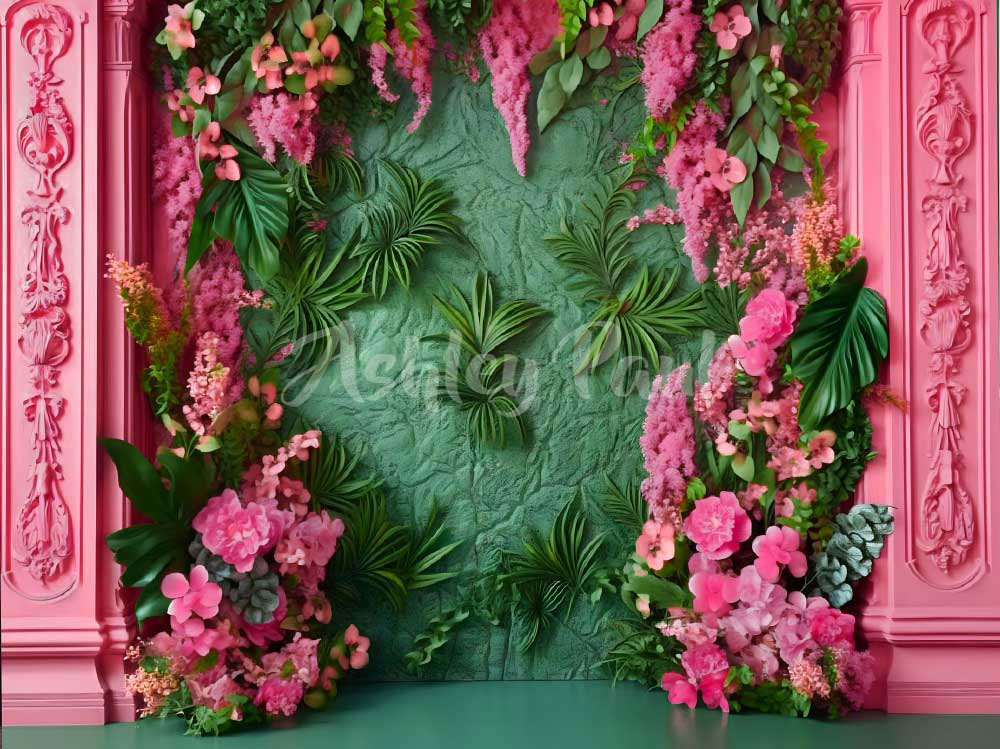 Kate Dolly House Wall Floral Backdrop Designed by Ashley Paul - Kate Backdrop AU