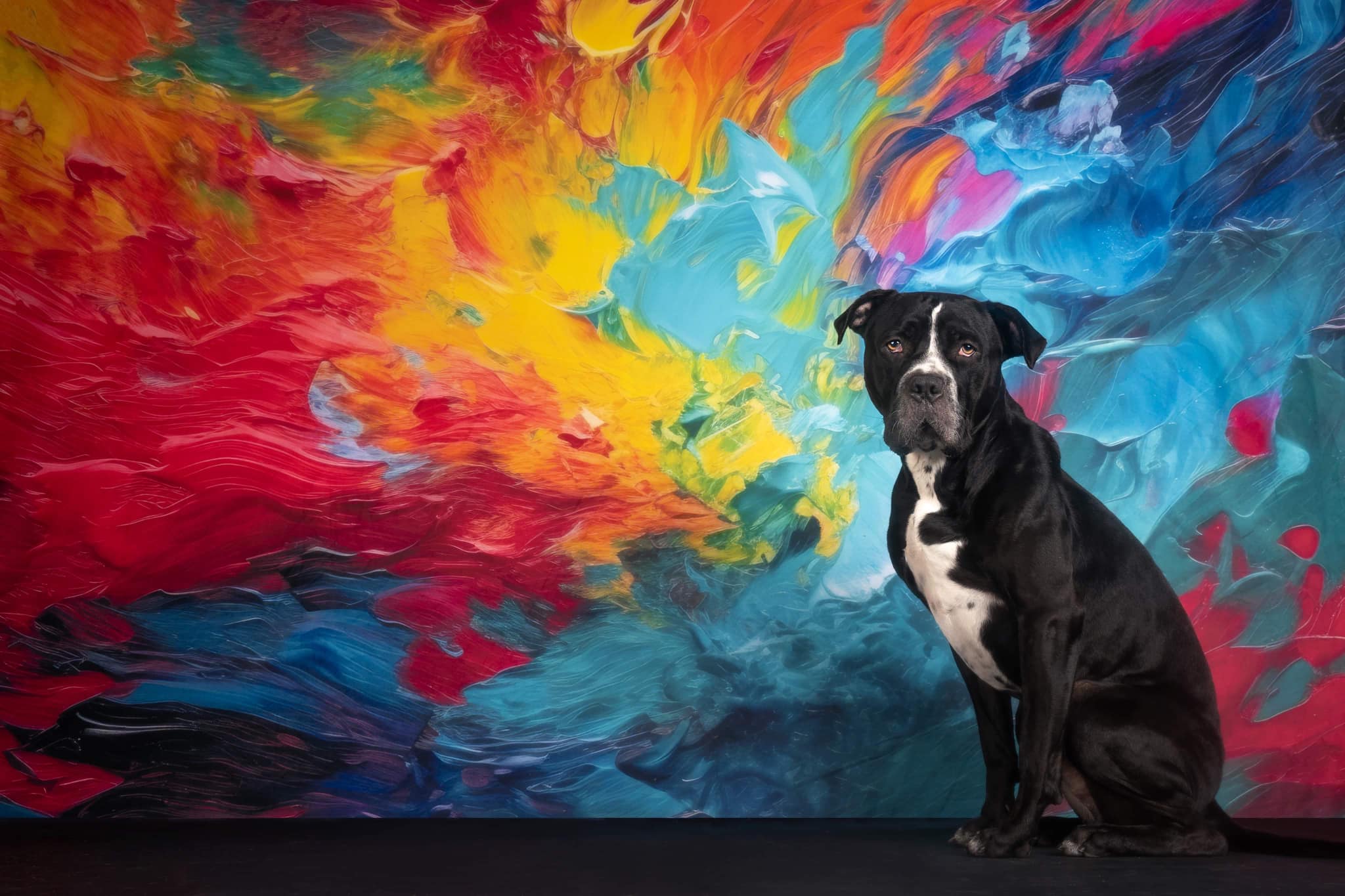 Kate Abstract Rainbow Paint Backdrop Designed by Mandy Ringe Photography - Kate Backdrop AU