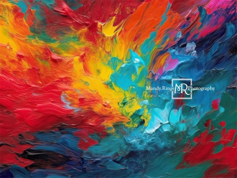 Kate Abstract Rainbow Paint Backdrop Designed by Mandy Ringe Photography - Kate Backdrop AU