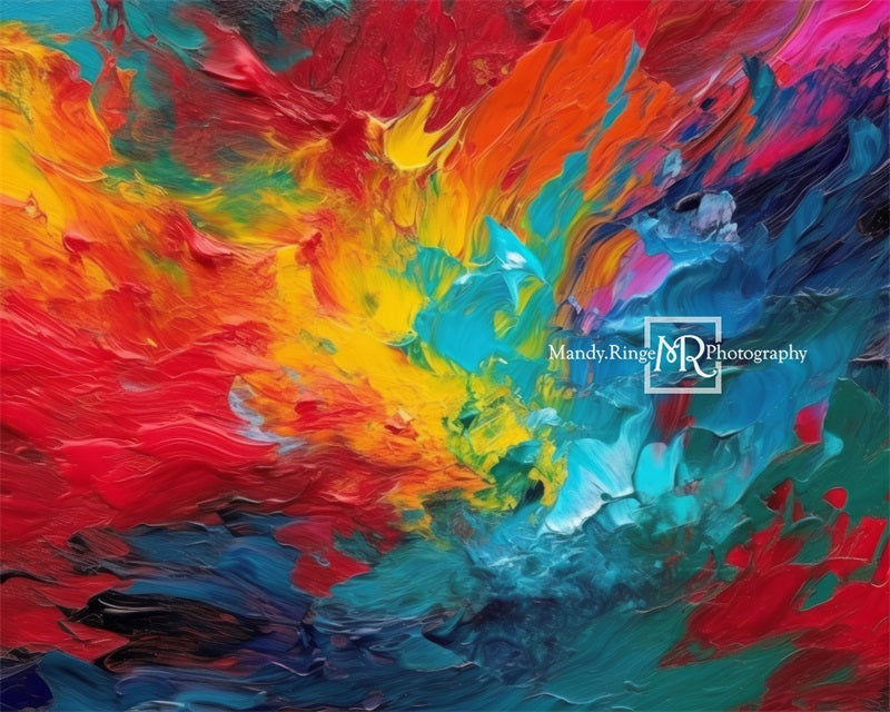 Kate Abstract Rainbow Paint Backdrop Designed by Mandy Ringe Photography - Kate Backdrop AU