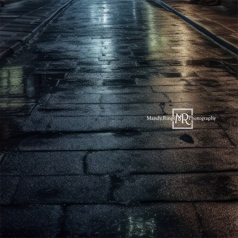 Kate Alley at Night Floor Backdrop Street Designed by Mandy Ringe Photography - Kate Backdrop AU