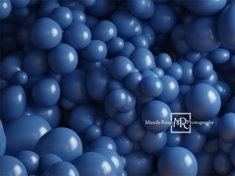 Kate Blue Balloon Party Backdrop Designed by Mandy Ringe Photography - Kate Backdrop AU