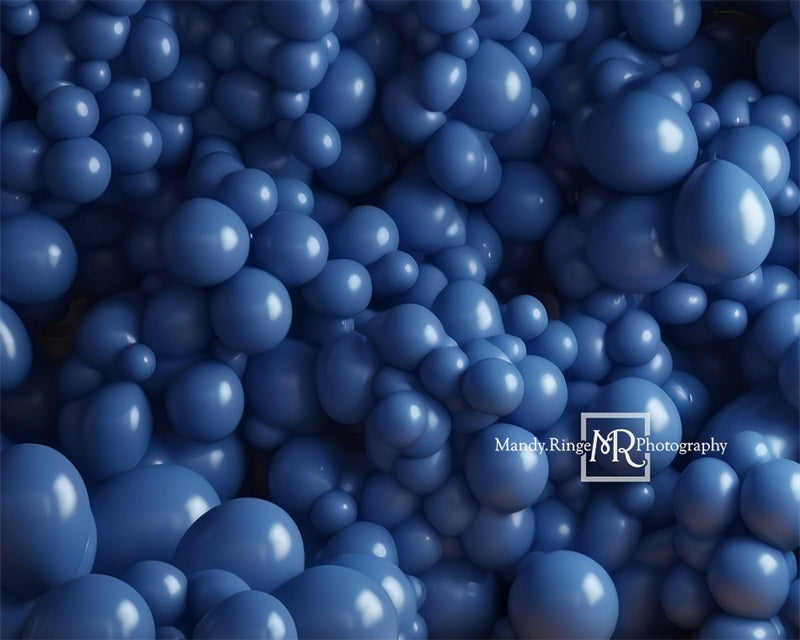 Kate Blue Balloon Party Backdrop Designed by Mandy Ringe Photography - Kate Backdrop AU