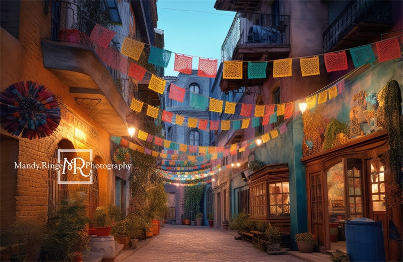 Kate Fiesta Decorated Street Backdrop Designed by Mandy Ringe Photography - Kate Backdrop AU