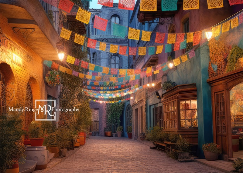 Kate Fiesta Decorated Street Backdrop Designed by Mandy Ringe Photography - Kate Backdrop AU
