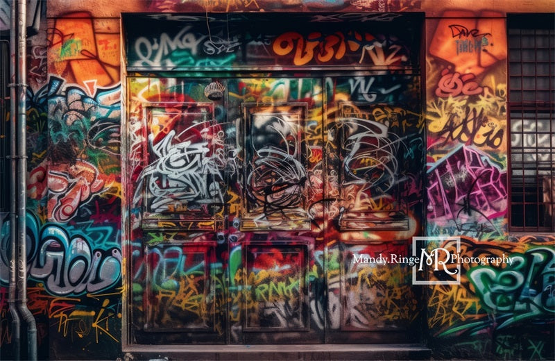 Kate Street Color Graffiti Backdrop Designed by Mandy Ringe Photography - Kate Backdrop AU