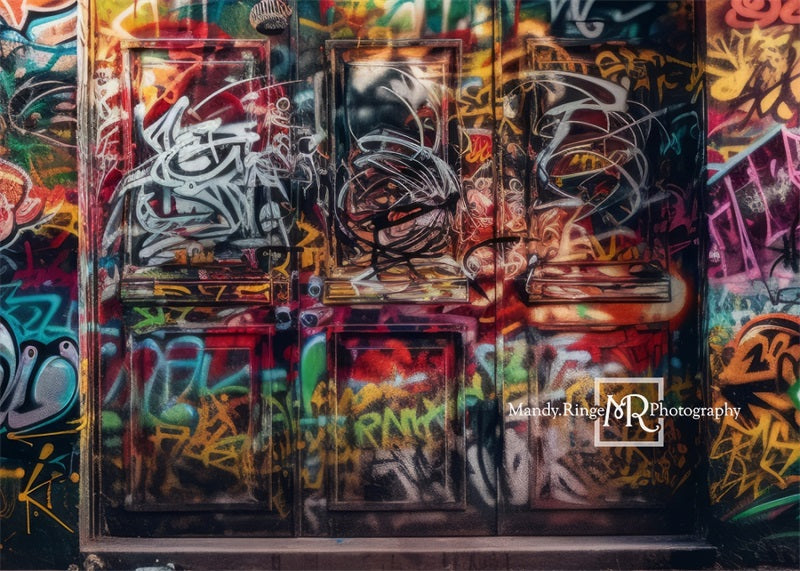 Kate Street Color Graffiti Backdrop Designed by Mandy Ringe Photography - Kate Backdrop AU