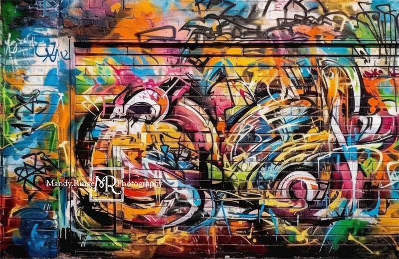 Kate Colorful Urban Graffiti Wall Backdrop Designed by Mandy Ringe Photography - Kate Backdrop AU
