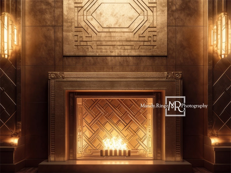 Kate Elegant Art Deco Fireplace Backdrop Designed by Mandy Ringe Photography - Kate Backdrop AU