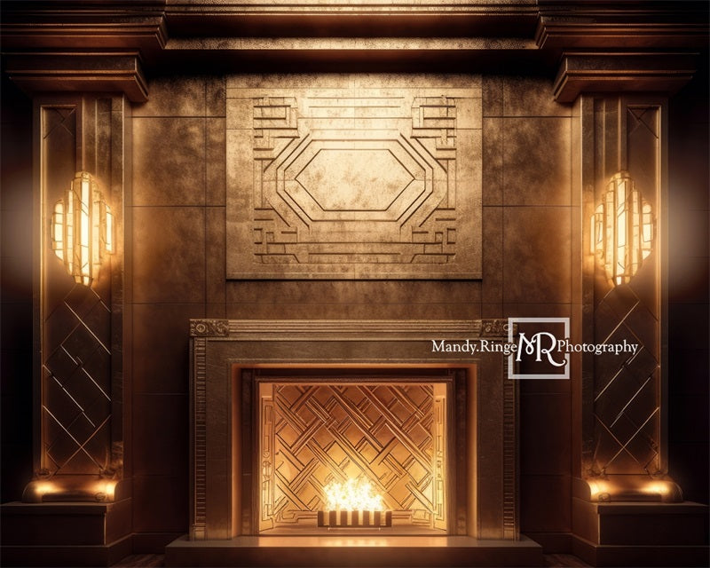 Kate Elegant Art Deco Fireplace Backdrop Designed by Mandy Ringe Photography - Kate Backdrop AU