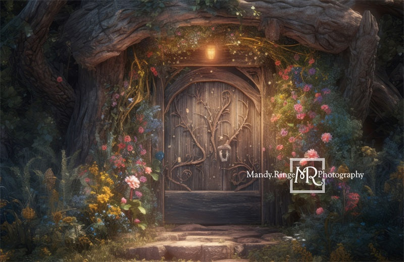 Kate Enchanted Fairy Tree House Backdrop Flower Designed by Mandy Ringe Photography - Kate Backdrop AU