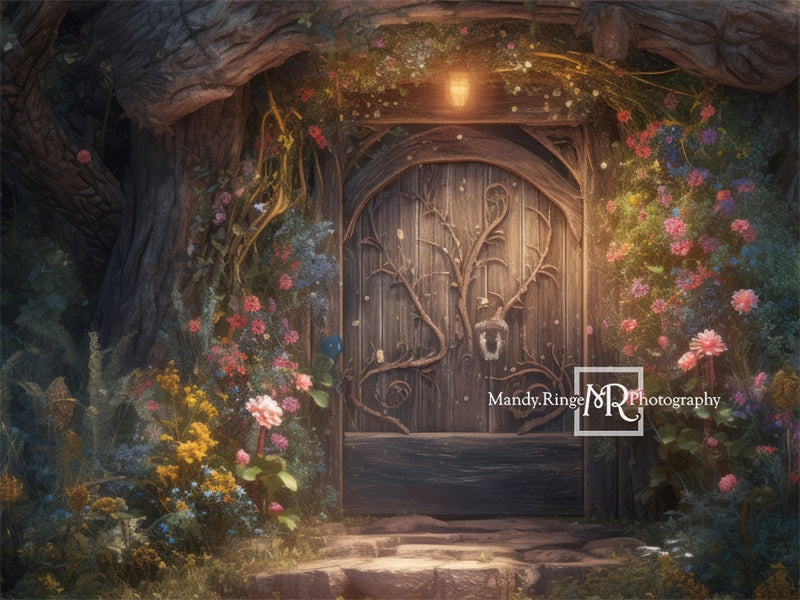Kate Enchanted Fairy Tree House Backdrop Flower Designed by Mandy Ringe Photography - Kate Backdrop AU
