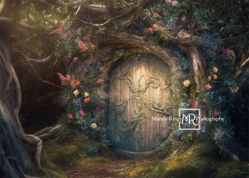 Kate Fairy Tree House Flowers Backdrop Designed by Mandy Ringe Photography - Kate Backdrop AU