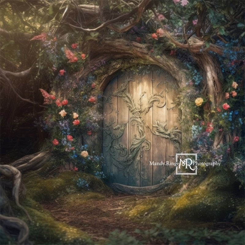 Kate Fairy Tree House Flowers Backdrop Designed by Mandy Ringe Photography - Kate Backdrop AU