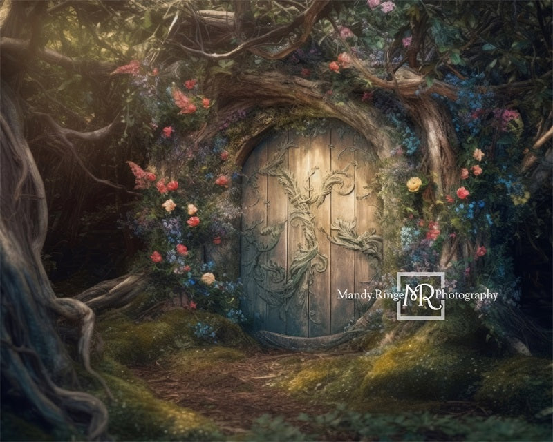 Kate Fairy Tree House Flowers Backdrop Designed by Mandy Ringe Photography - Kate Backdrop AU