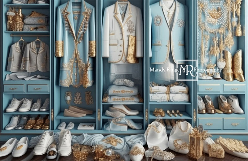 Kate Fancy Prince Dress Up Closet Backdrop Designed by Mandy Ringe Photography - Kate Backdrop AU