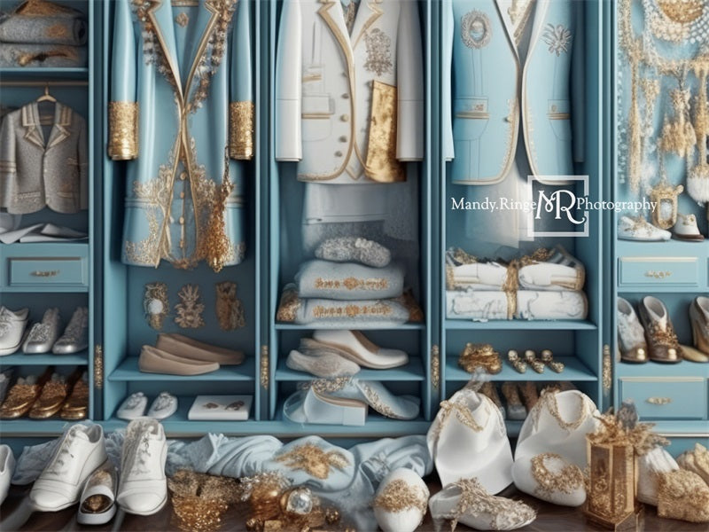 Kate Fancy Prince Dress Up Closet Backdrop Designed by Mandy Ringe Photography - Kate Backdrop AU