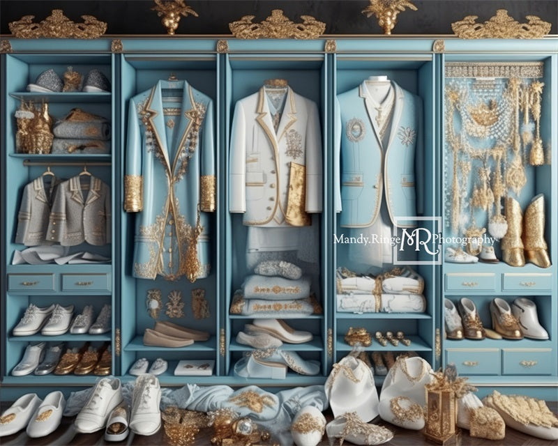 Kate Fancy Prince Dress Up Closet Backdrop Designed by Mandy Ringe Photography - Kate Backdrop AU