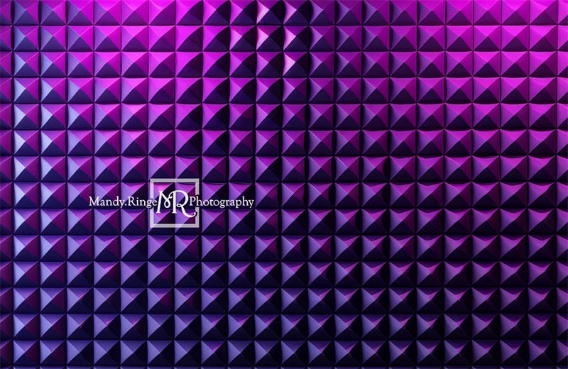 Kate Futuristic Purple Geometric Texture Wall Backdrop Designed by Mandy Ringe Photography - Kate Backdrop AU