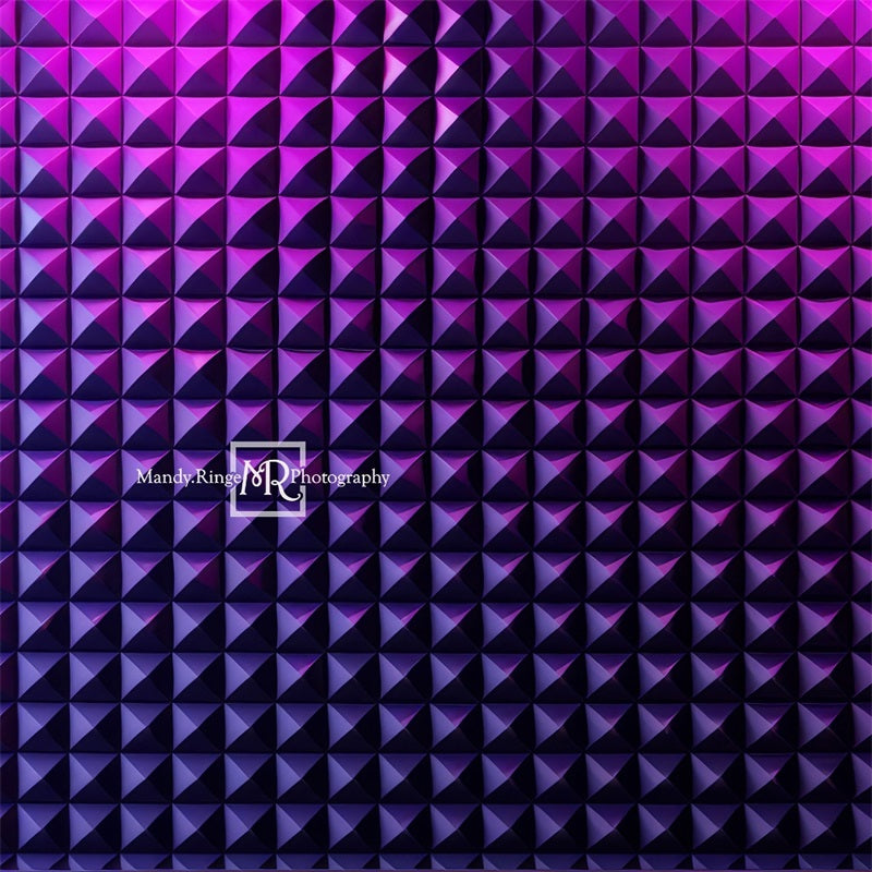 Kate Futuristic Purple Geometric Texture Wall Backdrop Designed by Mandy Ringe Photography - Kate Backdrop AU