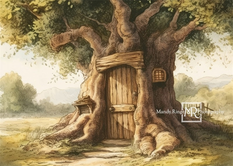 Kate Hundred Acre Wood Tree Backdrop Designed by Mandy Ringe Photography - Kate Backdrop AU