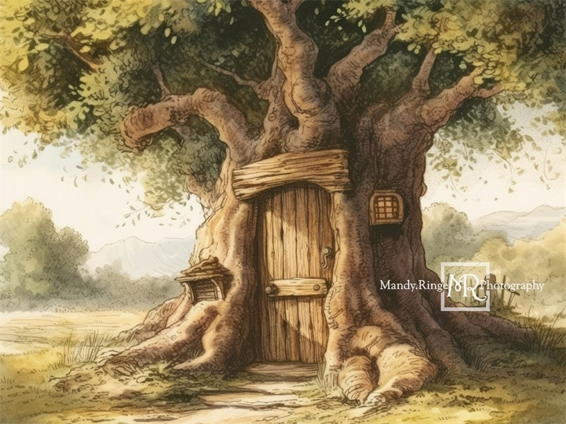 Kate Hundred Acre Wood Tree Backdrop Designed by Mandy Ringe Photography - Kate Backdrop AU