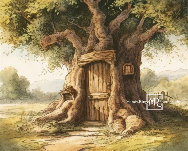 Kate Hundred Acre Wood Tree Backdrop Designed by Mandy Ringe Photography - Kate Backdrop AU