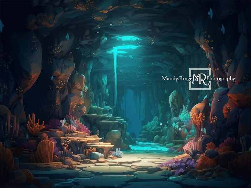 Kate Mermaid Sea Cave Backdrop Designed by Mandy Ringe Photography - Kate Backdrop AU