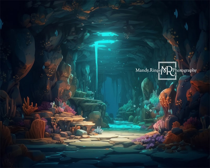 Kate Mermaid Sea Cave Backdrop Designed by Mandy Ringe Photography - Kate Backdrop AU
