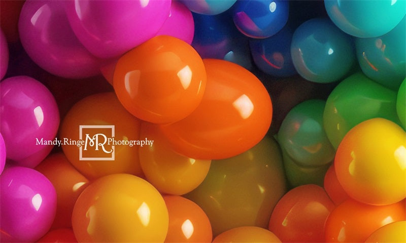 Kate Neon Rainbow Balloon Wall Backdrop Designed by Mandy Ringe Photography - Kate Backdrop AU