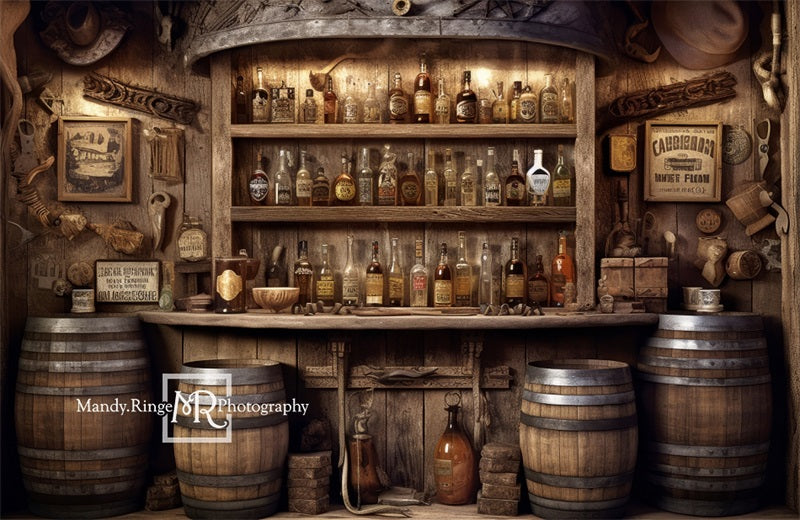 Kate Old Western Saloon Wall Backdrop Birthday Party Designed by Mandy Ringe Photography - Kate Backdrop AU