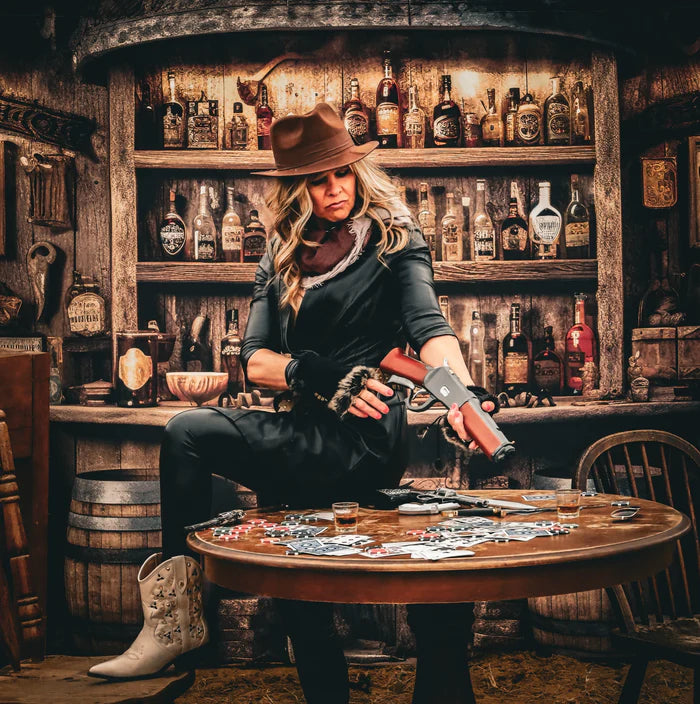Kate Old Western Saloon Wall Backdrop Birthday Party Designed by Mandy Ringe Photography - Kate Backdrop AU