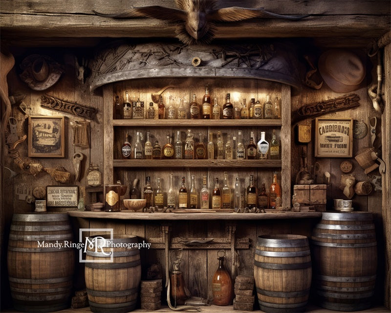 Kate Old Western Saloon Wall Backdrop Birthday Party Designed by Mandy Ringe Photography - Kate Backdrop AU