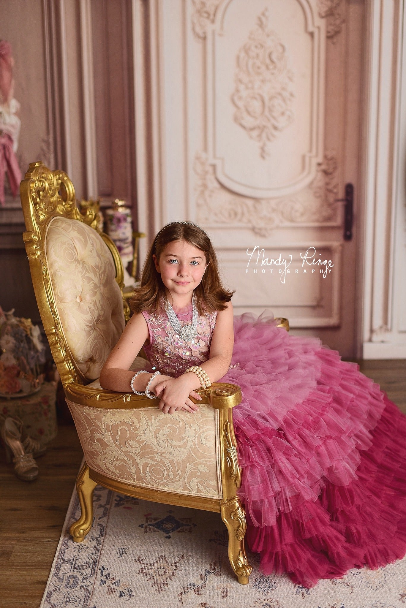 Kate Ornate Cream Victorian Wall Door Backdrop Designed by Mandy Ringe Photography - Kate Backdrop AU