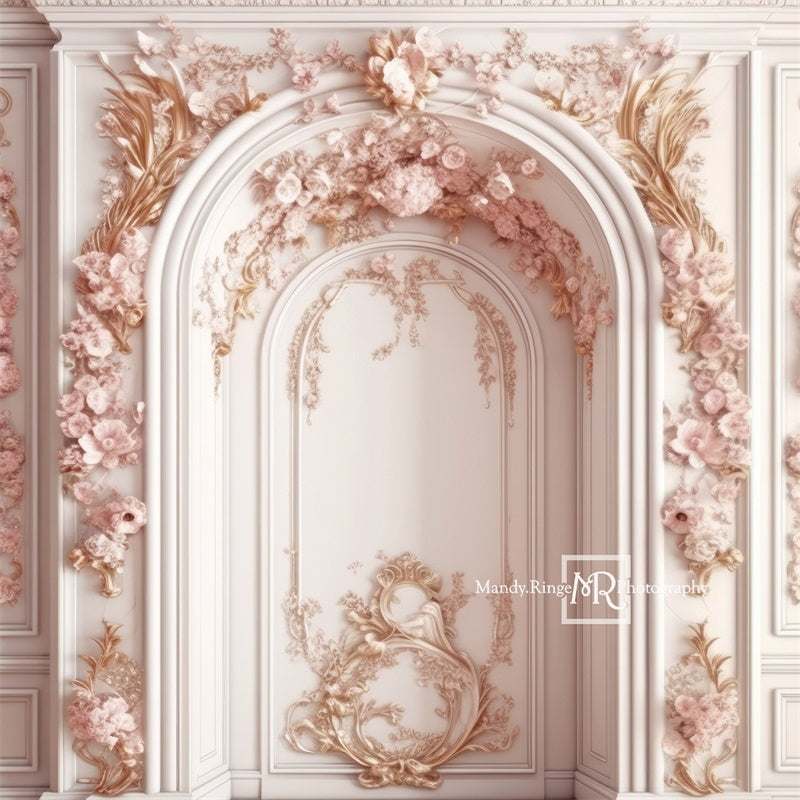 Kate Ornate Pink White Princess Wall Backdrop Designed by Mandy Ringe Photography - Kate Backdrop AU